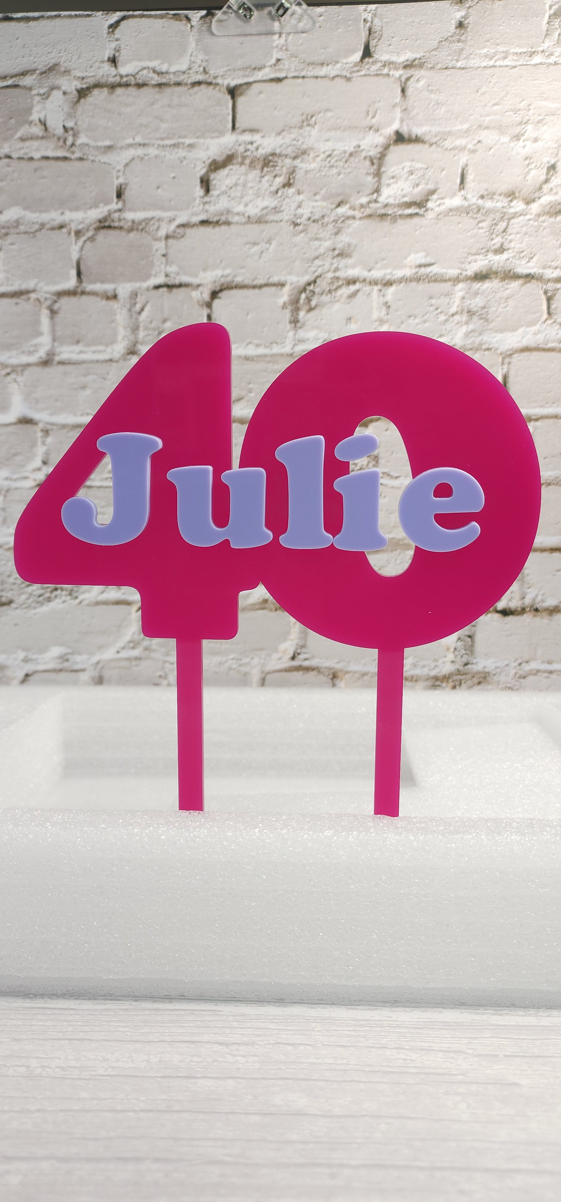 Personalised Acrylic Cake Topper