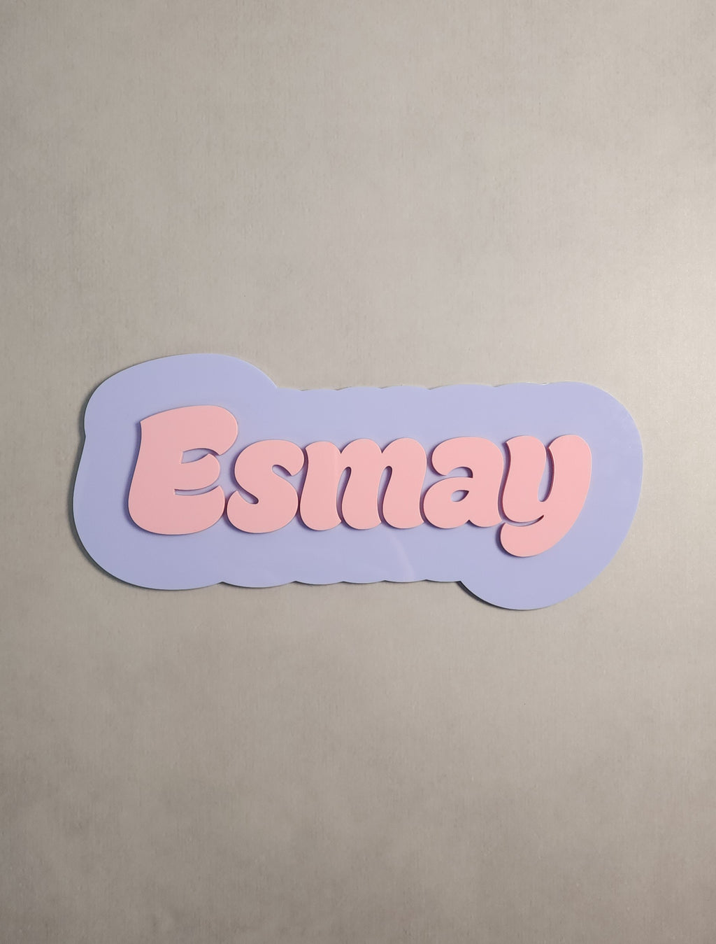 Personalised Acrylic Name Sign with Adhesive Backing 20.5cm