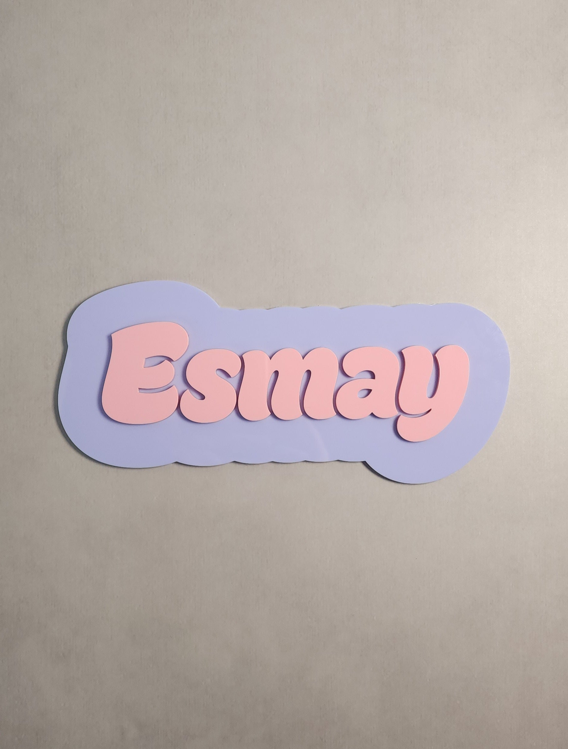 Personalised Acrylic Name Sign with Adhesive Backing 20.5cm