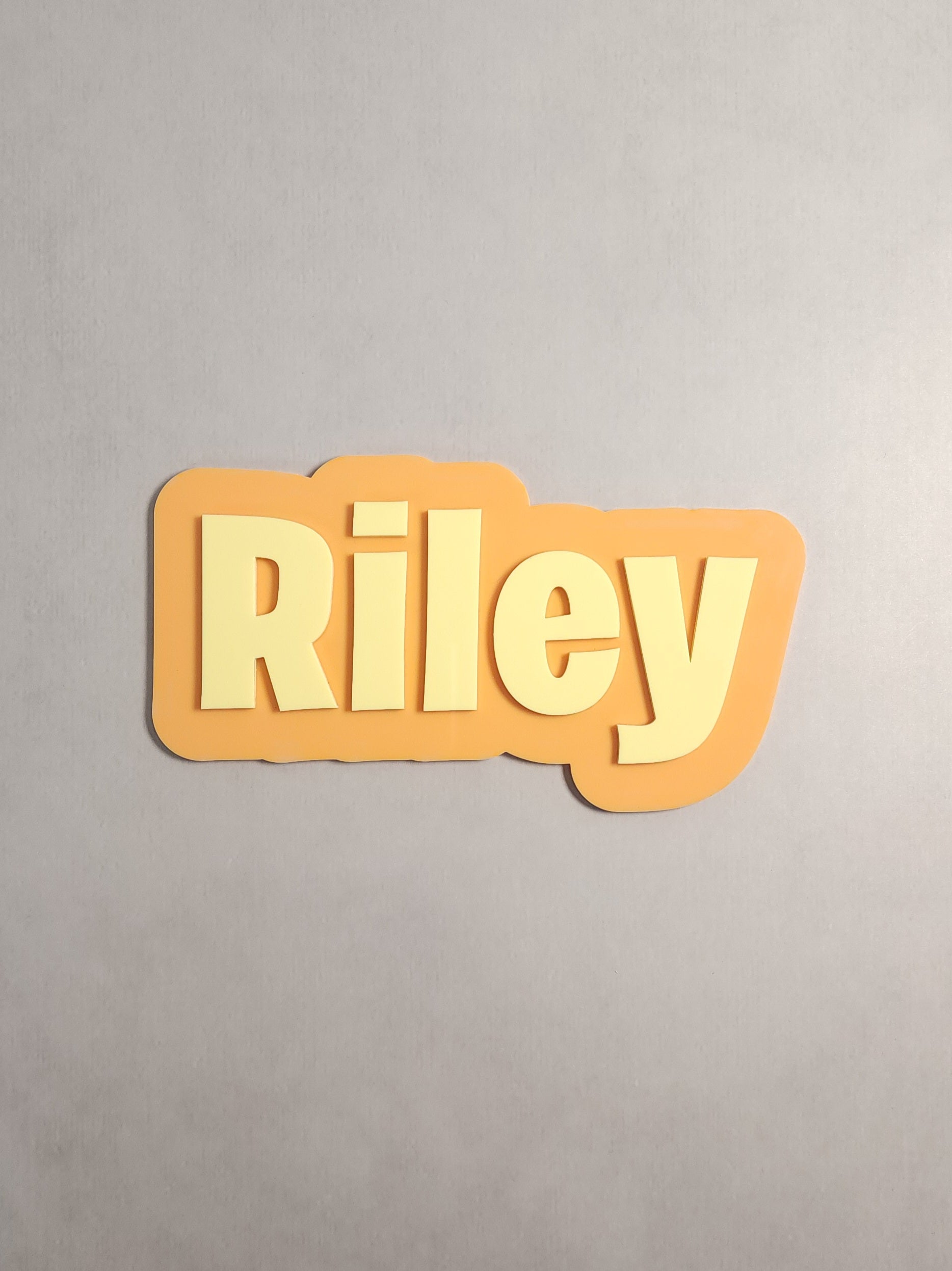 Personalised Acrylic Name Sign with Adhesive Backing 20.5cm