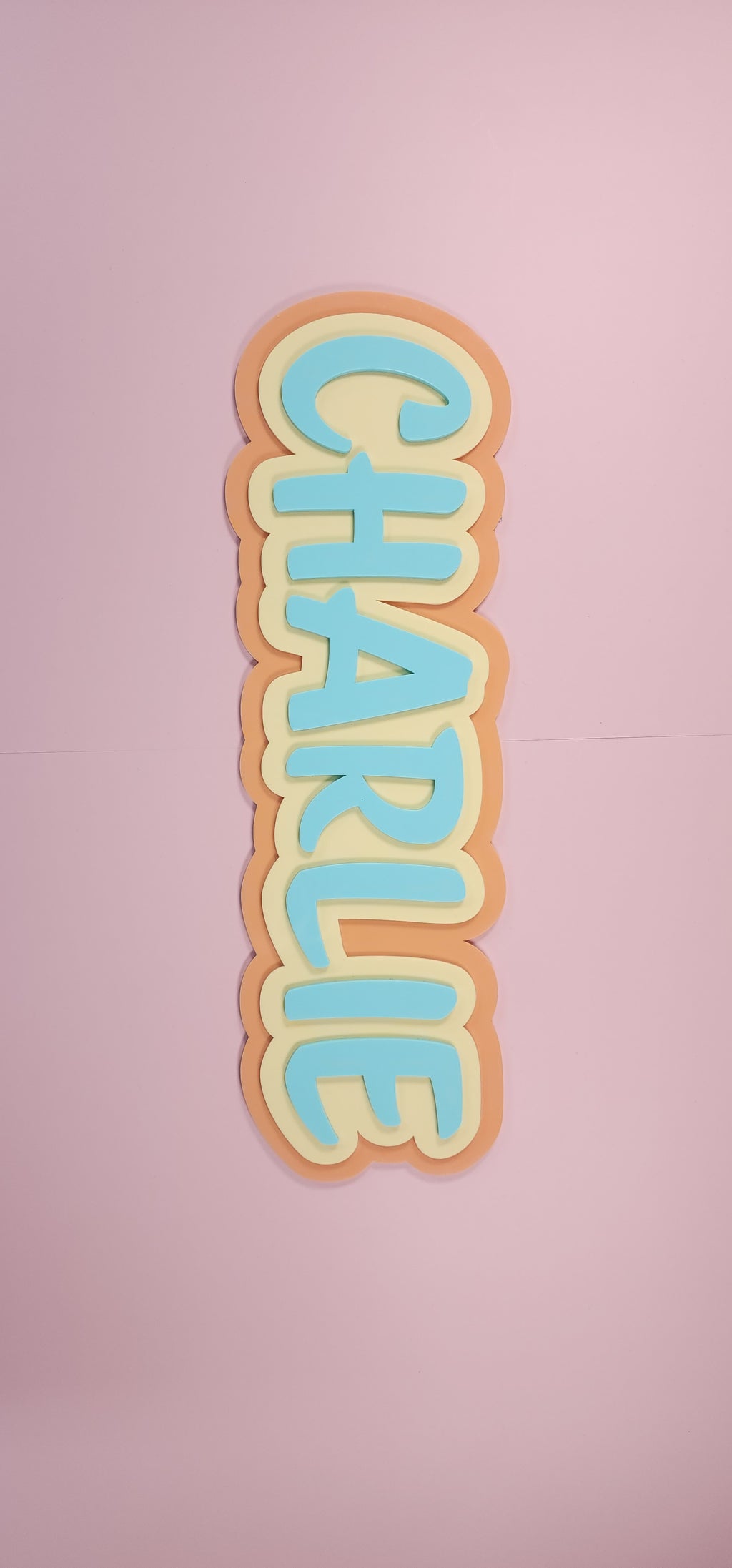 Personalised 3-Colour Acrylic Name Sign 40cm