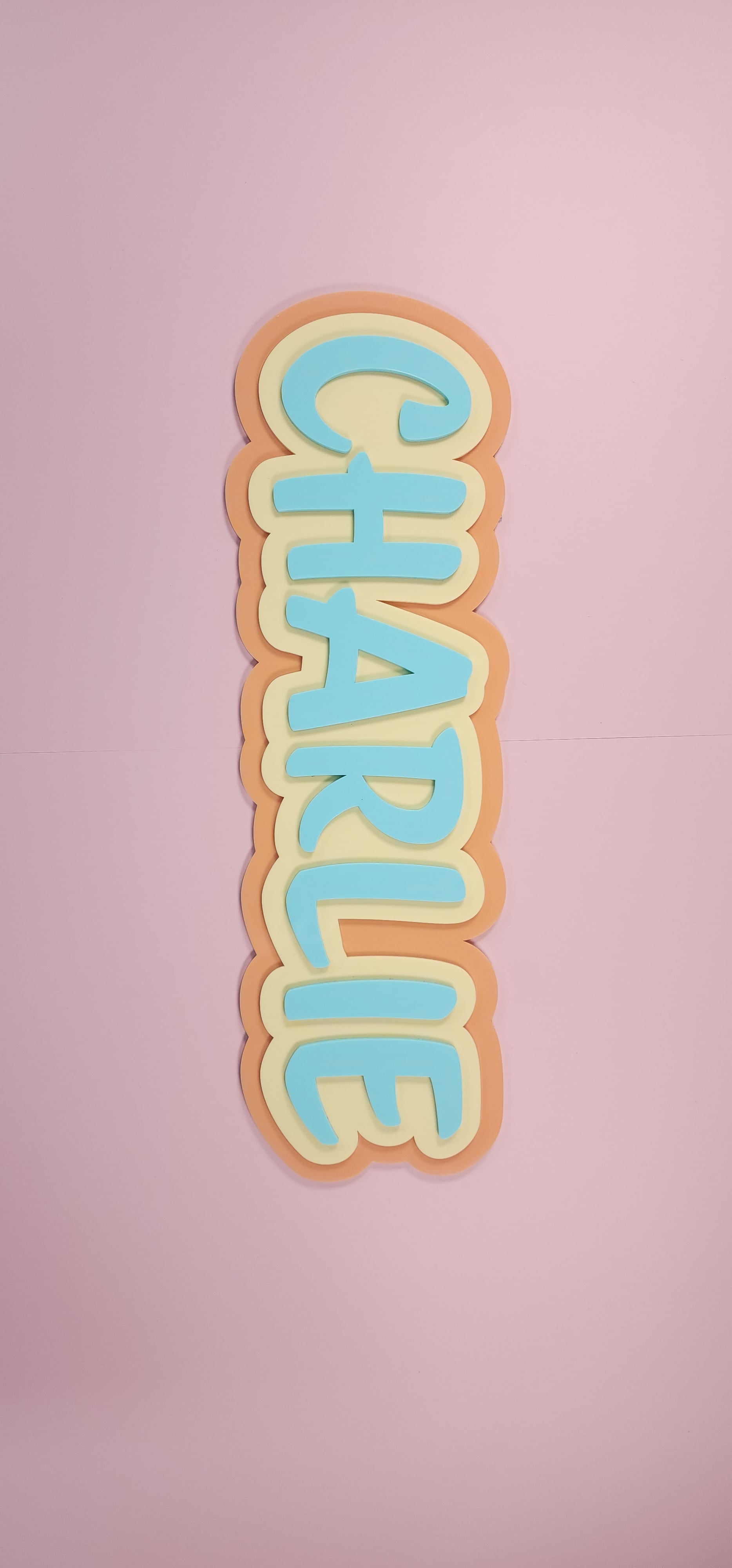 Personalised 3-Colour Acrylic Name Sign 40cm
