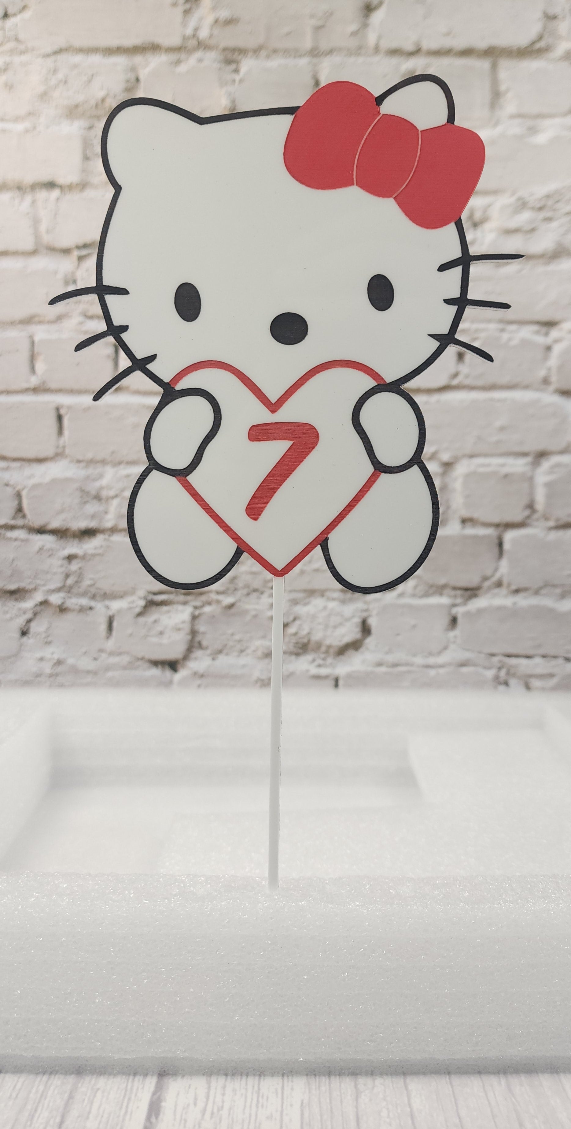 Personalised Numbered Hello Kitty Cake Topper With Number