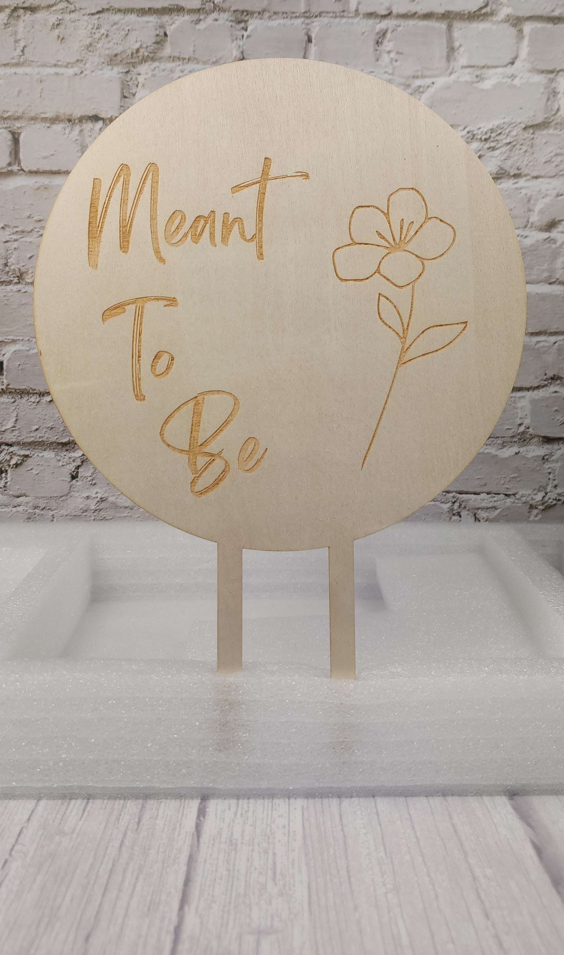 Personalised Rustic Timber Cake Topper Engraved Both Sides