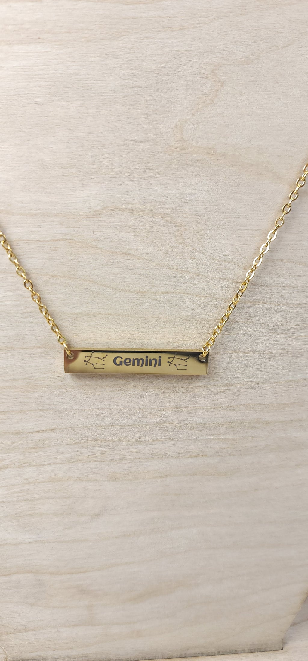 Personalised Engraved Bar Pendant With Chain