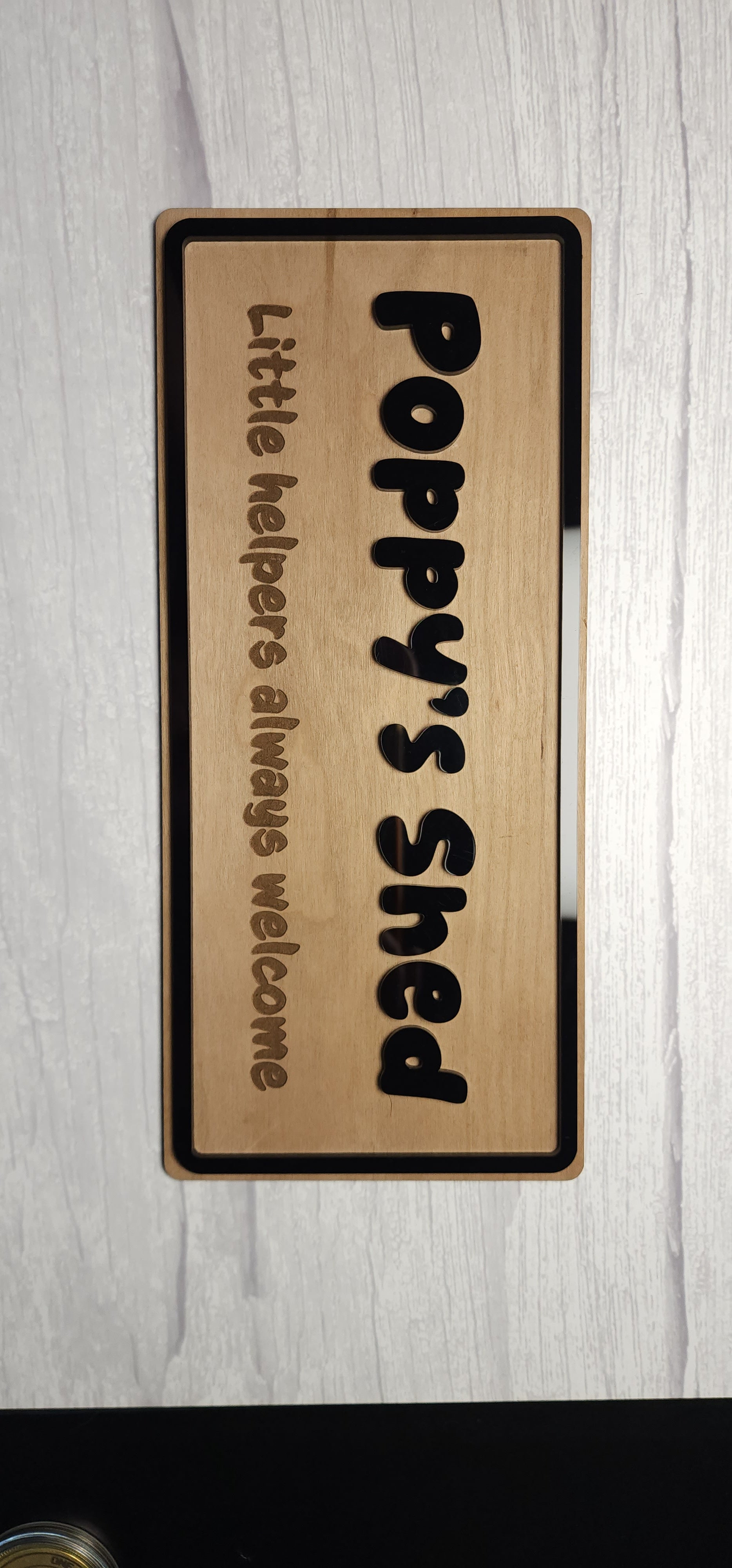 Wooden & Acrylic Poppy's Shed Plaque