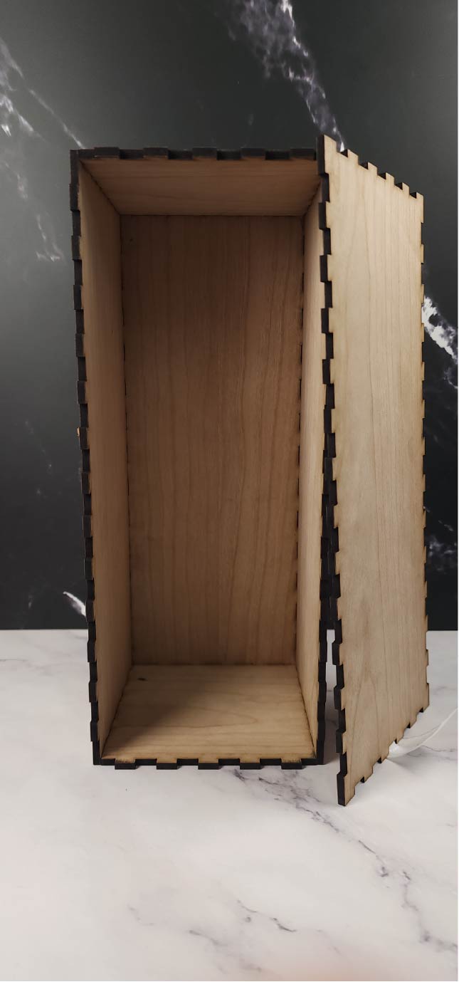 Personalised customisable engraved wooden gift box single