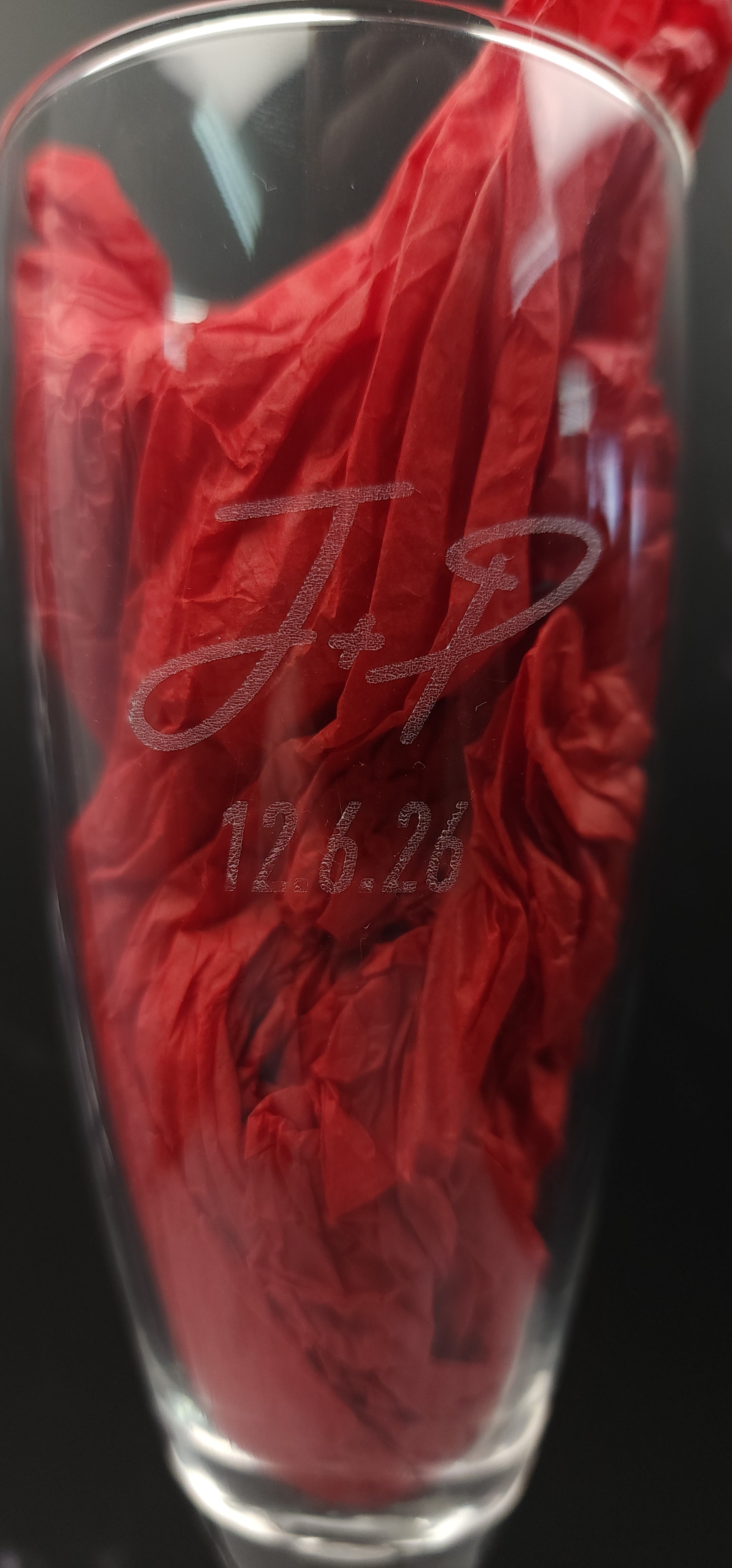 Personalised Engraved Champagne Flute Glass