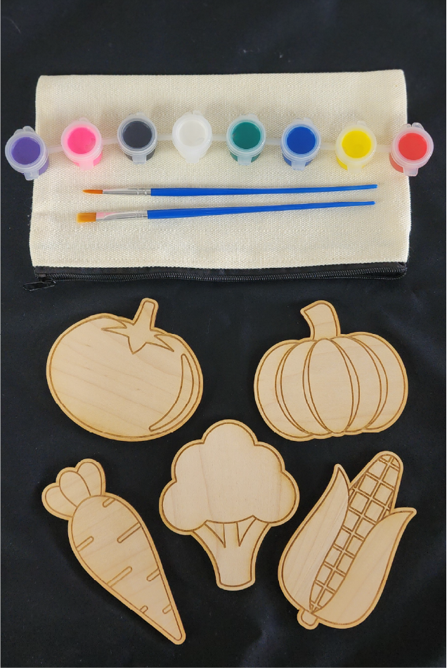 DIY Paint Veggie Fridge Magnet Kit for Kids – Custom Kids Activity
