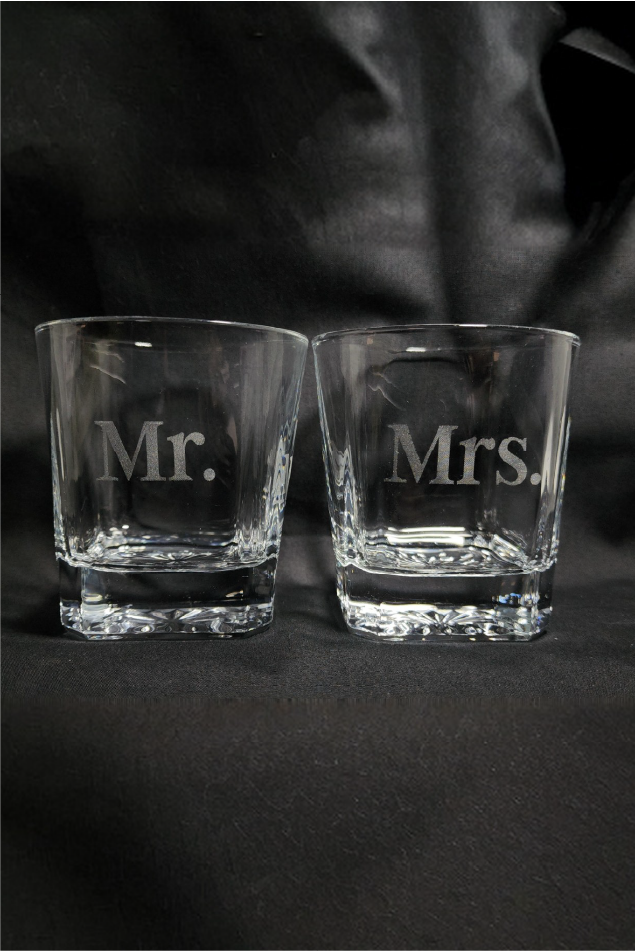 Engraved 3-Piece Whiskey Decanter and Glass Set