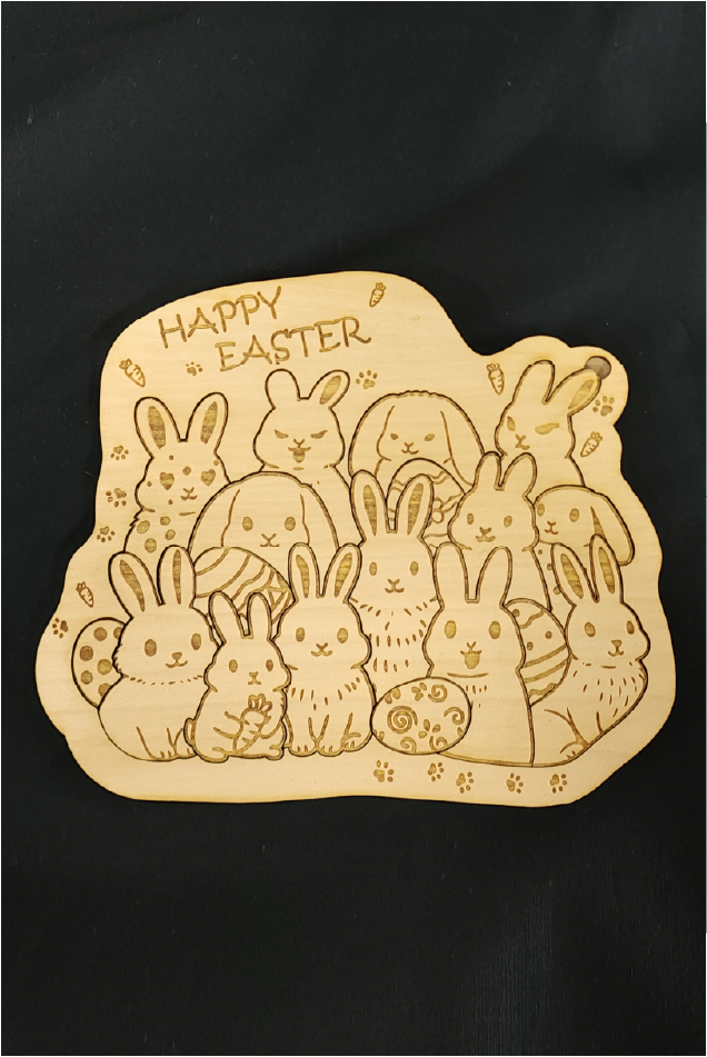 Wooden Customisable Easter Bunny Puzzle – Kids Easter Activity