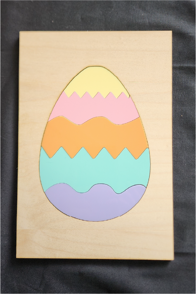 Wooden Acrylic Easter Egg Puzzle for Kids 220x150mm – Easter Gift