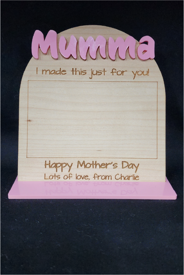 Personalised Mumma Drawing Plaque with Stand