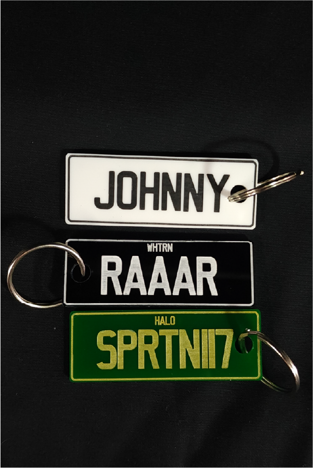 Personalised Number Plate Key Ring