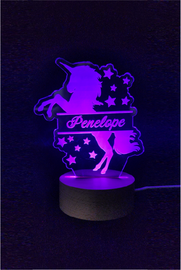 Personalised Engraved Acrylic LED Character Light with Name