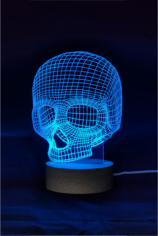 Personalised Engraved Acrylic LED Light with Photo or Character and Name