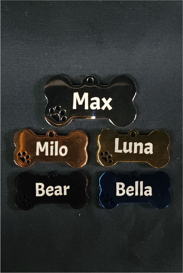 Personalised Engraved Stainless Steel Bone Shaped Dog Tag