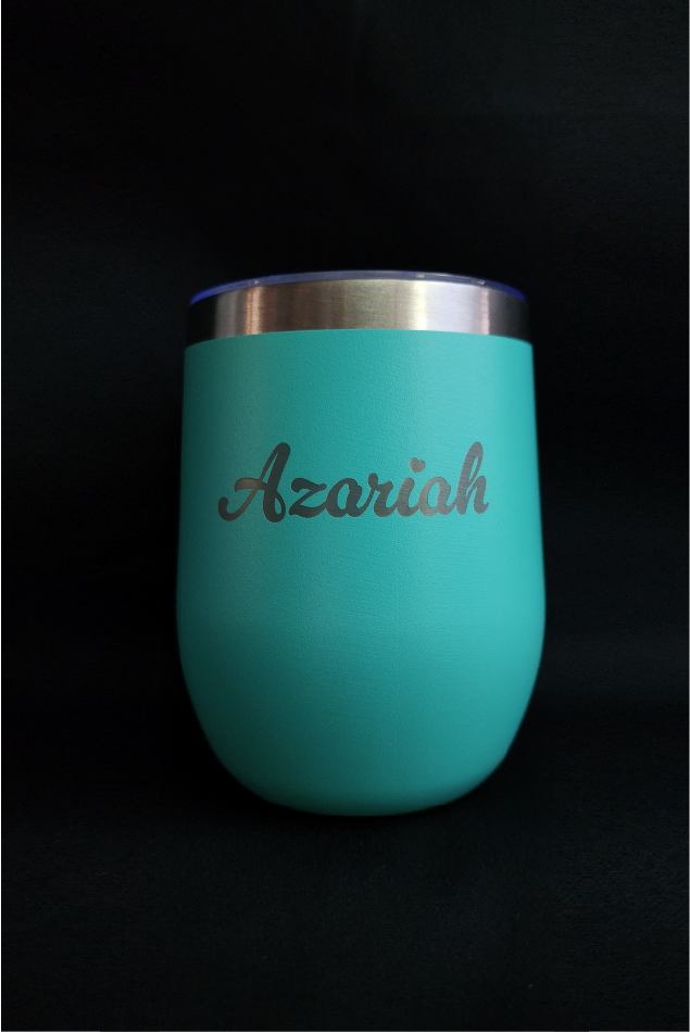 Personalised Engraved Stainless Steel Stemless Wine Tumbler 360ml