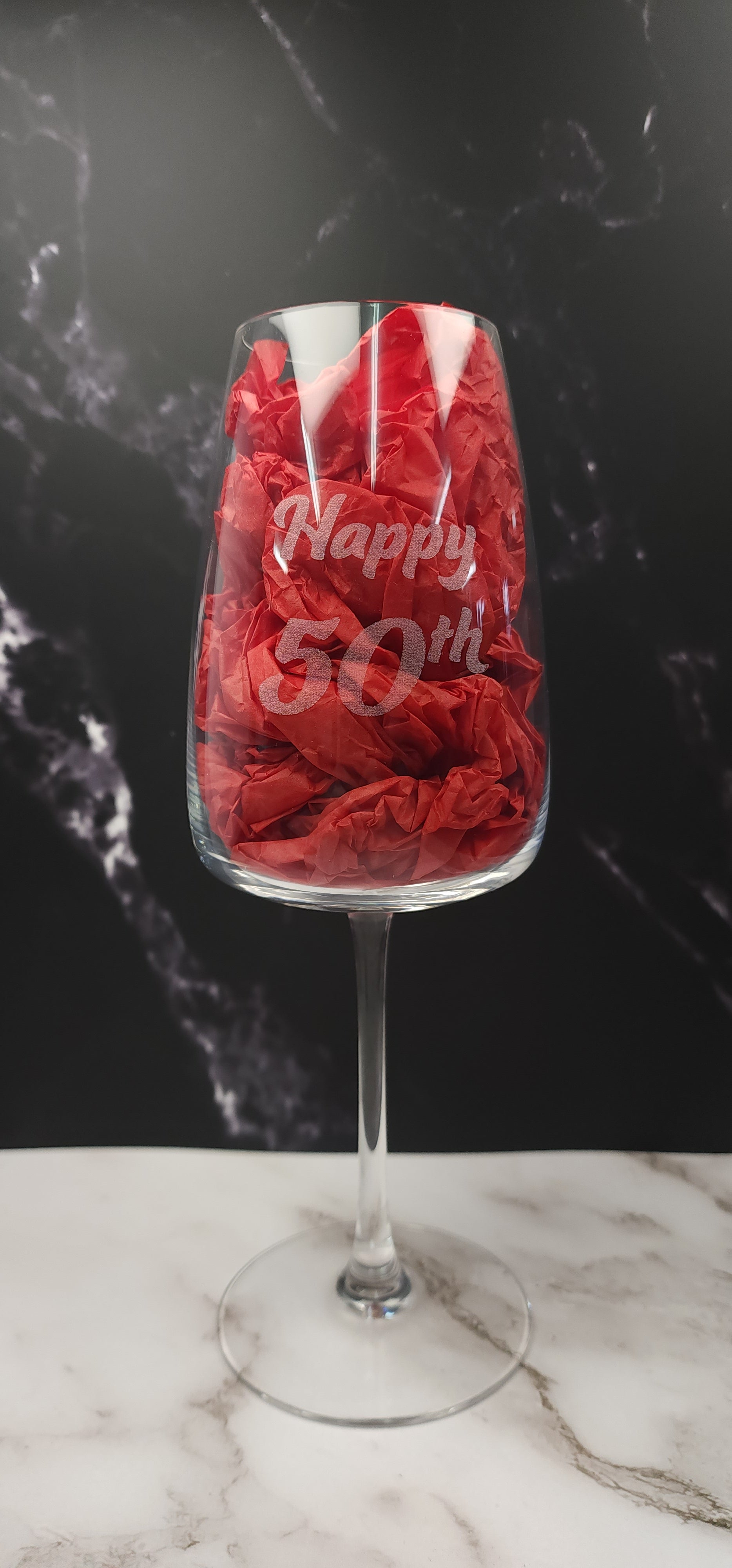 Personalised Engraved Crystalline White Wine Glass