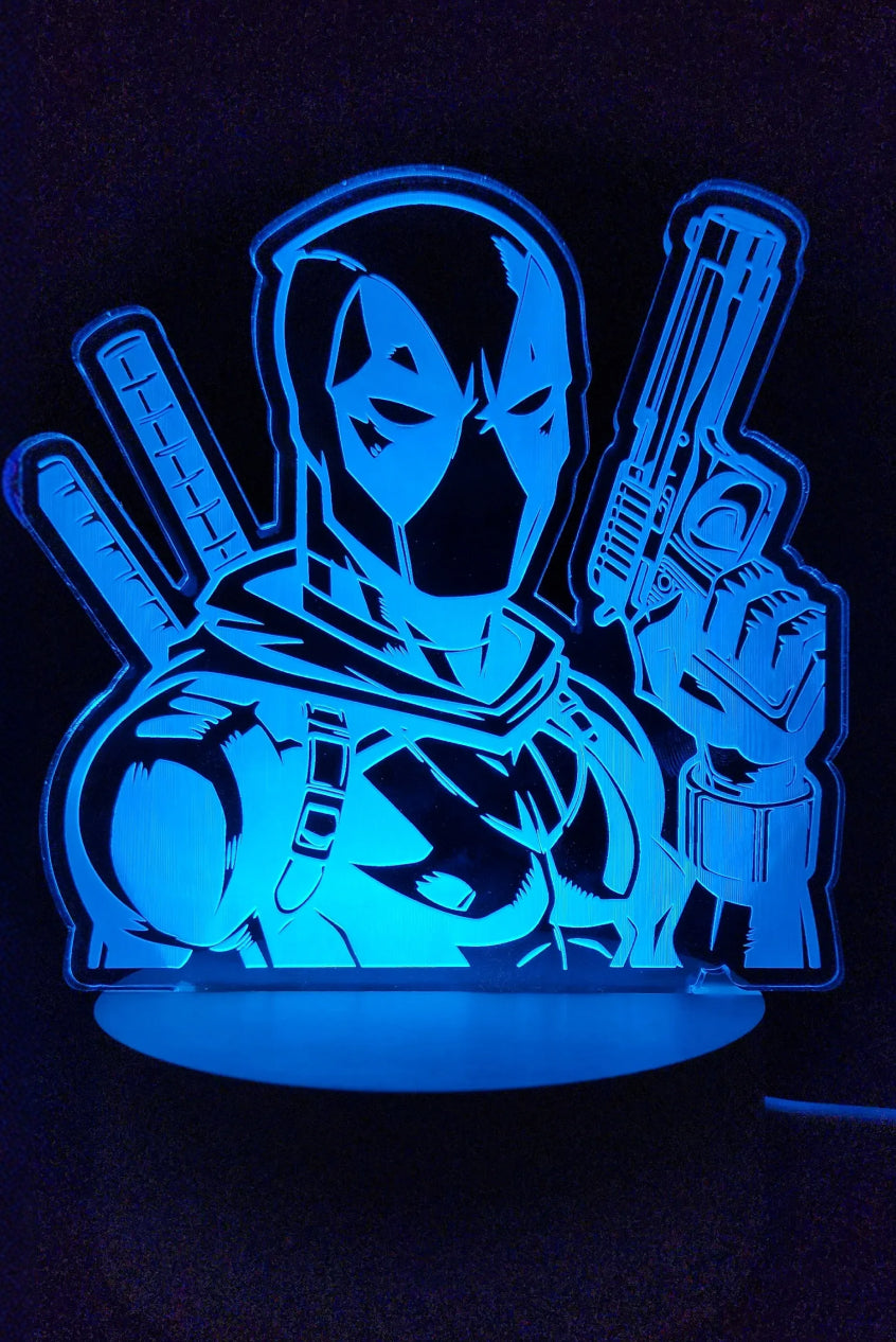 Personalised Acrylic Multicolour LED Night Light With Image and Name