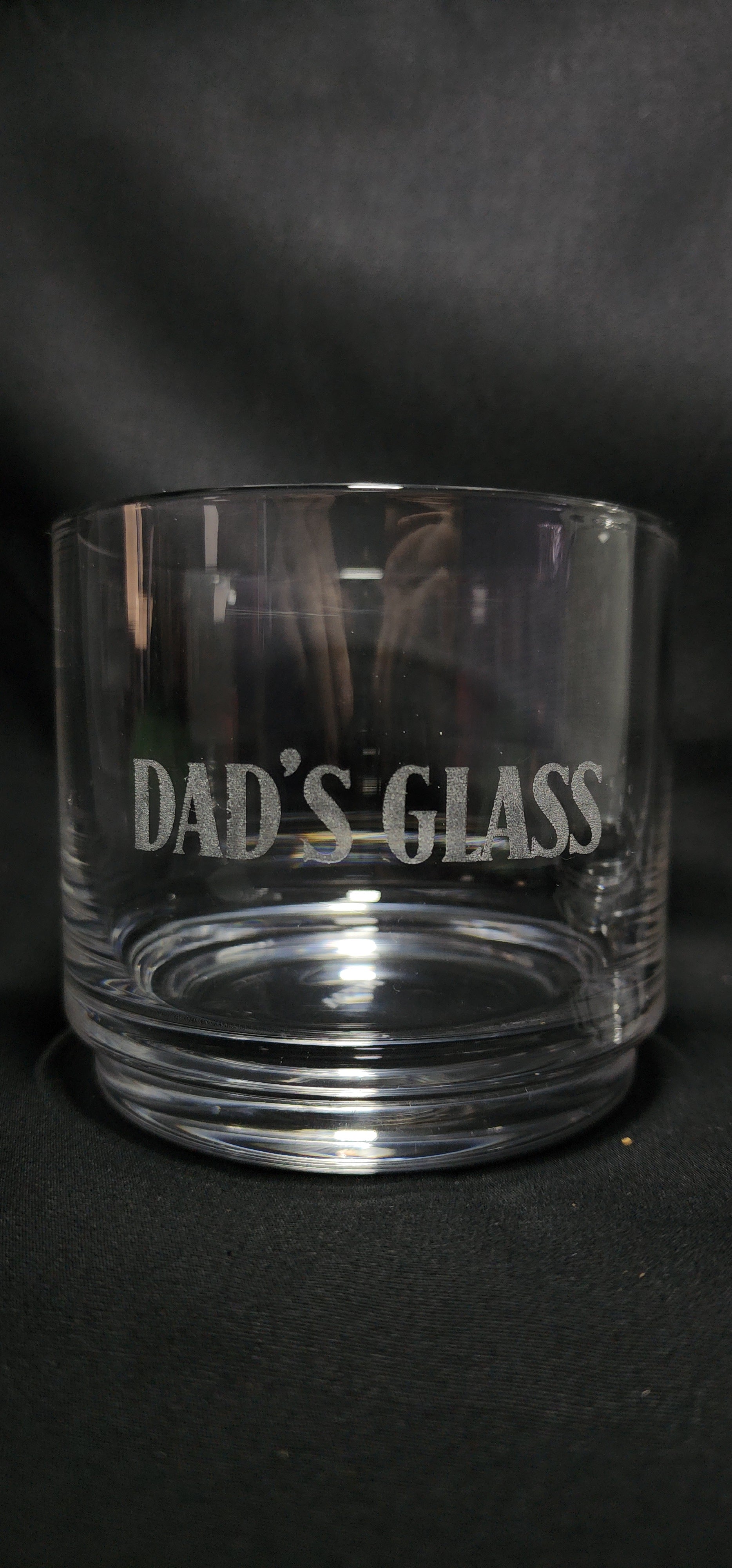 Engraved Stacked Whiskey Decanter Set With Frosted Message