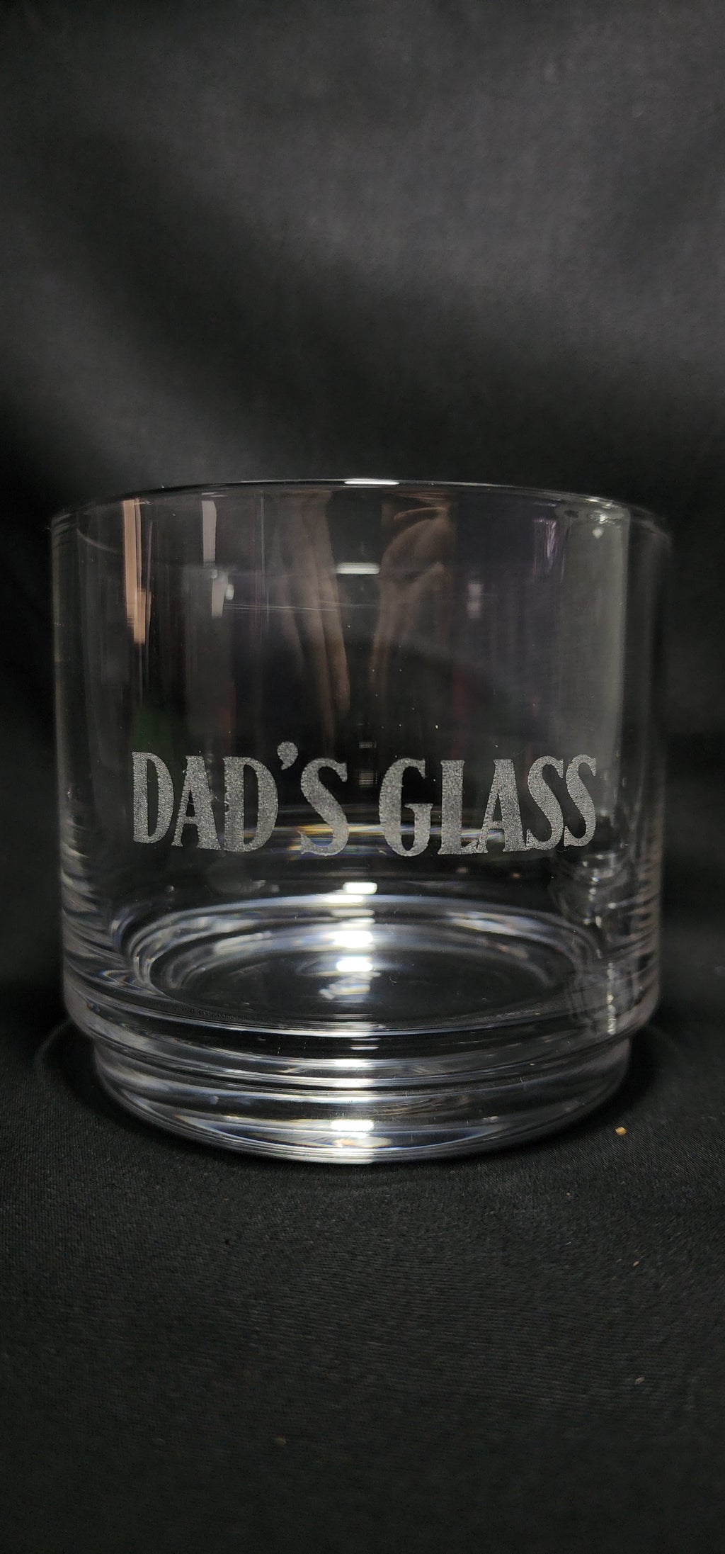 Engraved Stacked Whiskey Decanter Set With Frosted Message